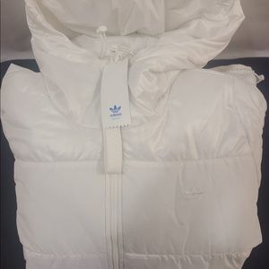 Brand New Adidas Bomber Jacket -Snow White